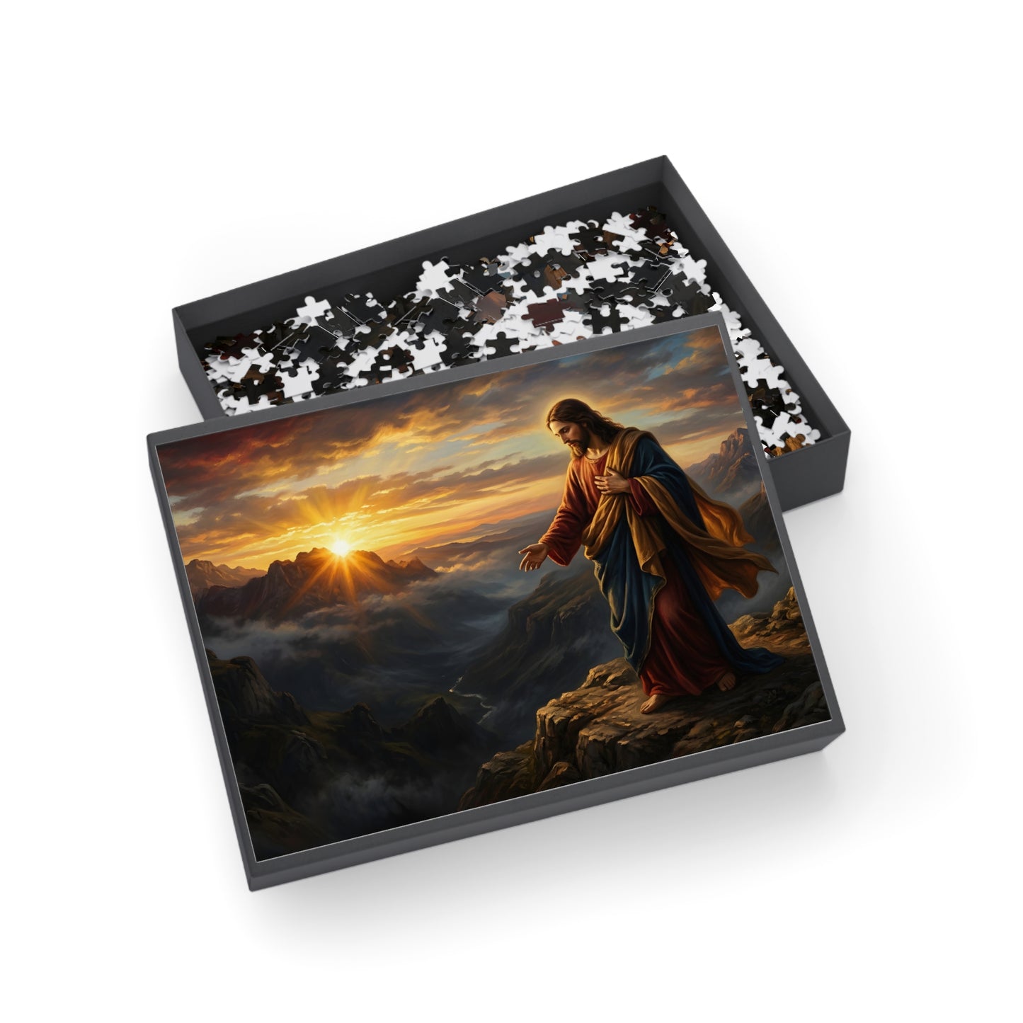 “Joy Comes in the Morning - Sunrise Over Dark Valley” - Jigsaw Puzzle