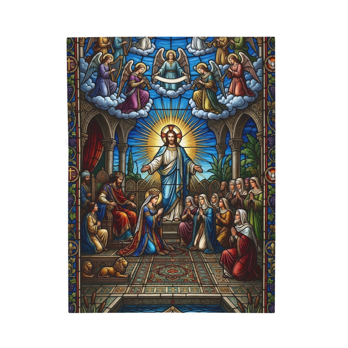 “For Such a Time As This - Esther Before King Ahasuerus” - Plush Blanket