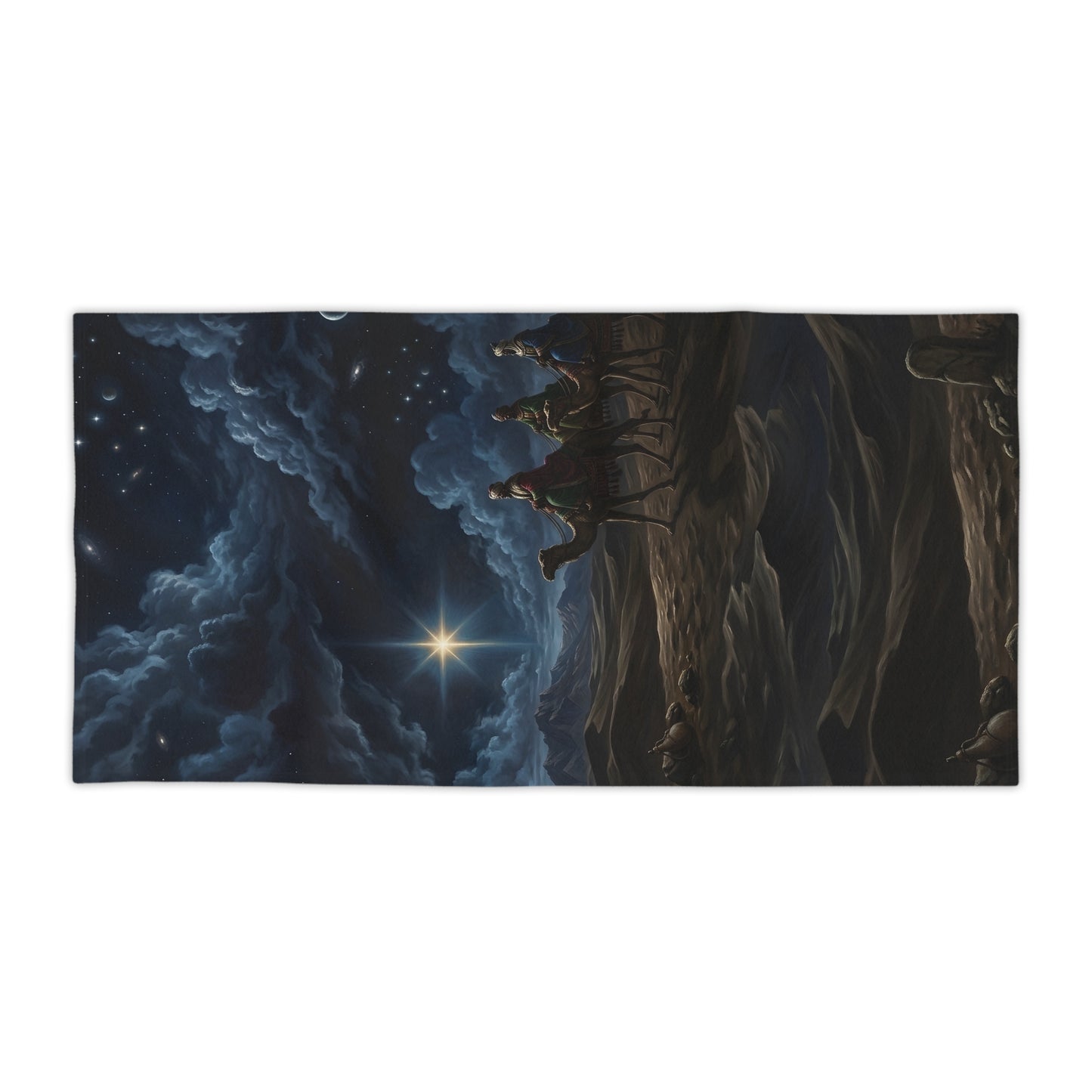 “Journey to Bethlehem - Wise Men Follow the Star” - Beach Towel