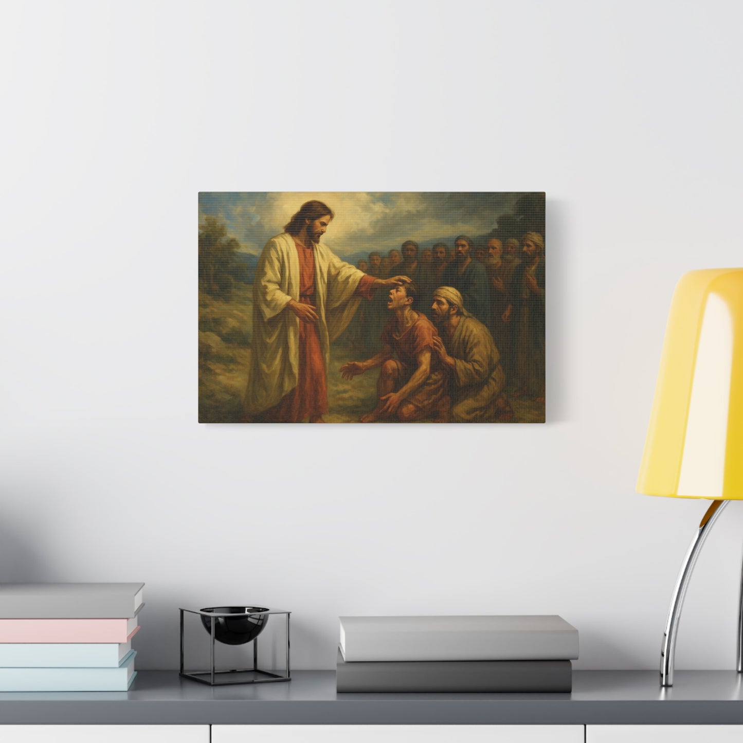 “Faith the Size of a Mustard Seed – Jesus Heals a Demon-Plagued Boy” - Canvas Art