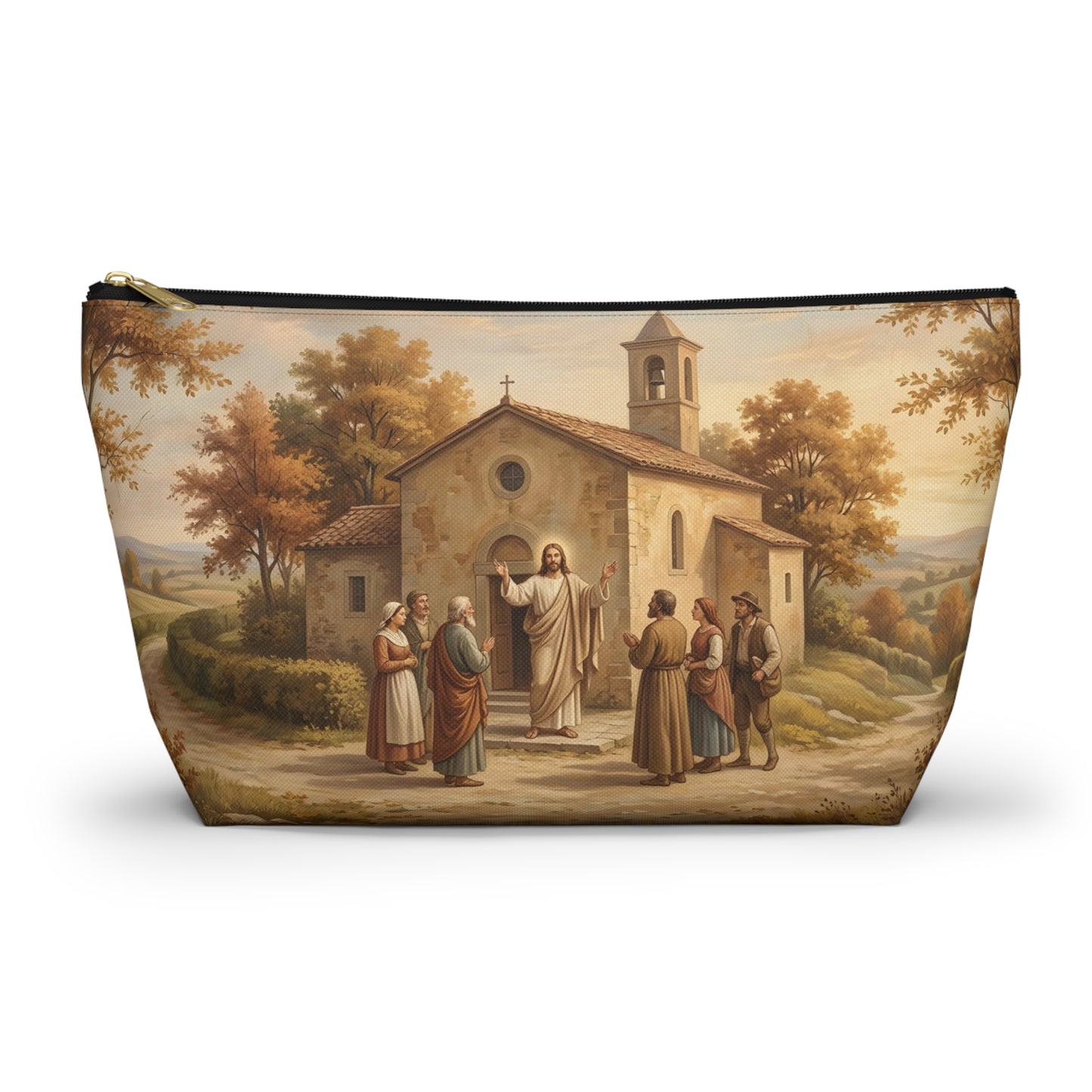 “Sanctuary in Serenity - Autumn's Golden Embrace” - Accessory Pouch