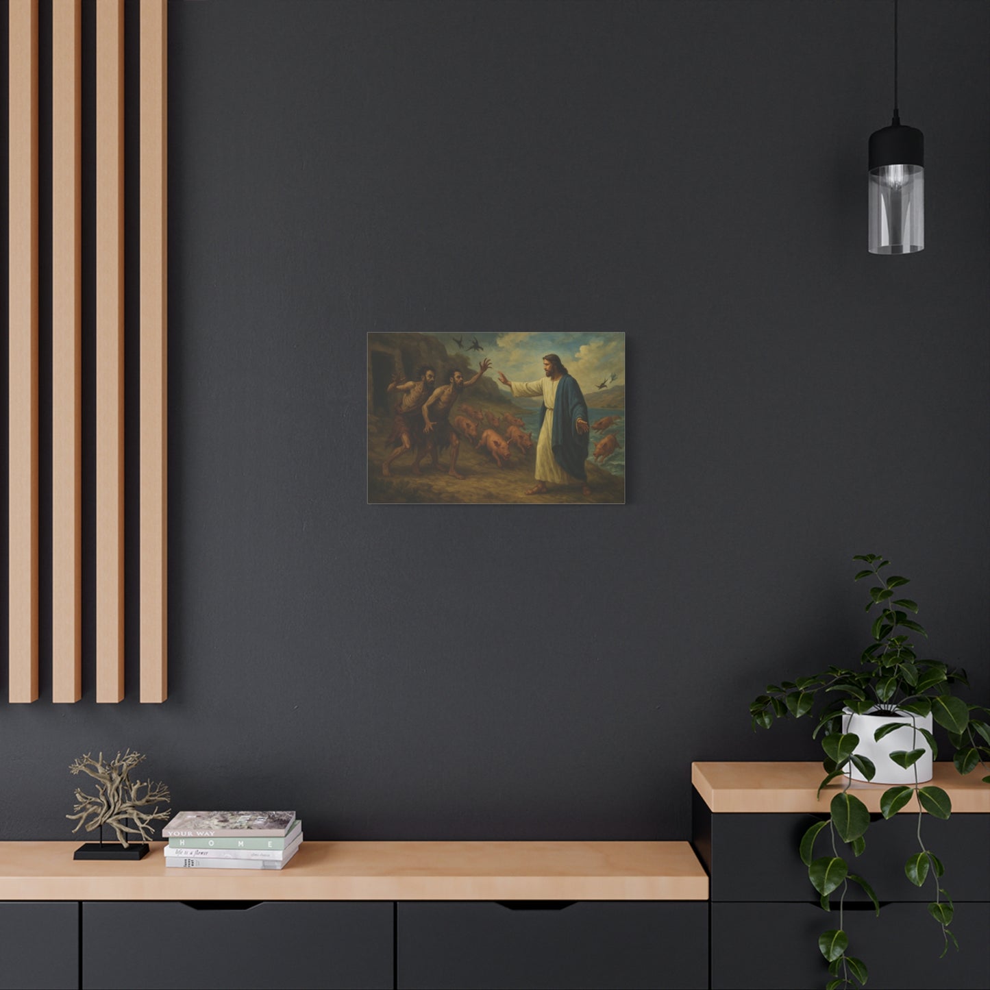 “Deliverance on the Shore – Jesus Frees the Two Demoniacs” - Canvas Art