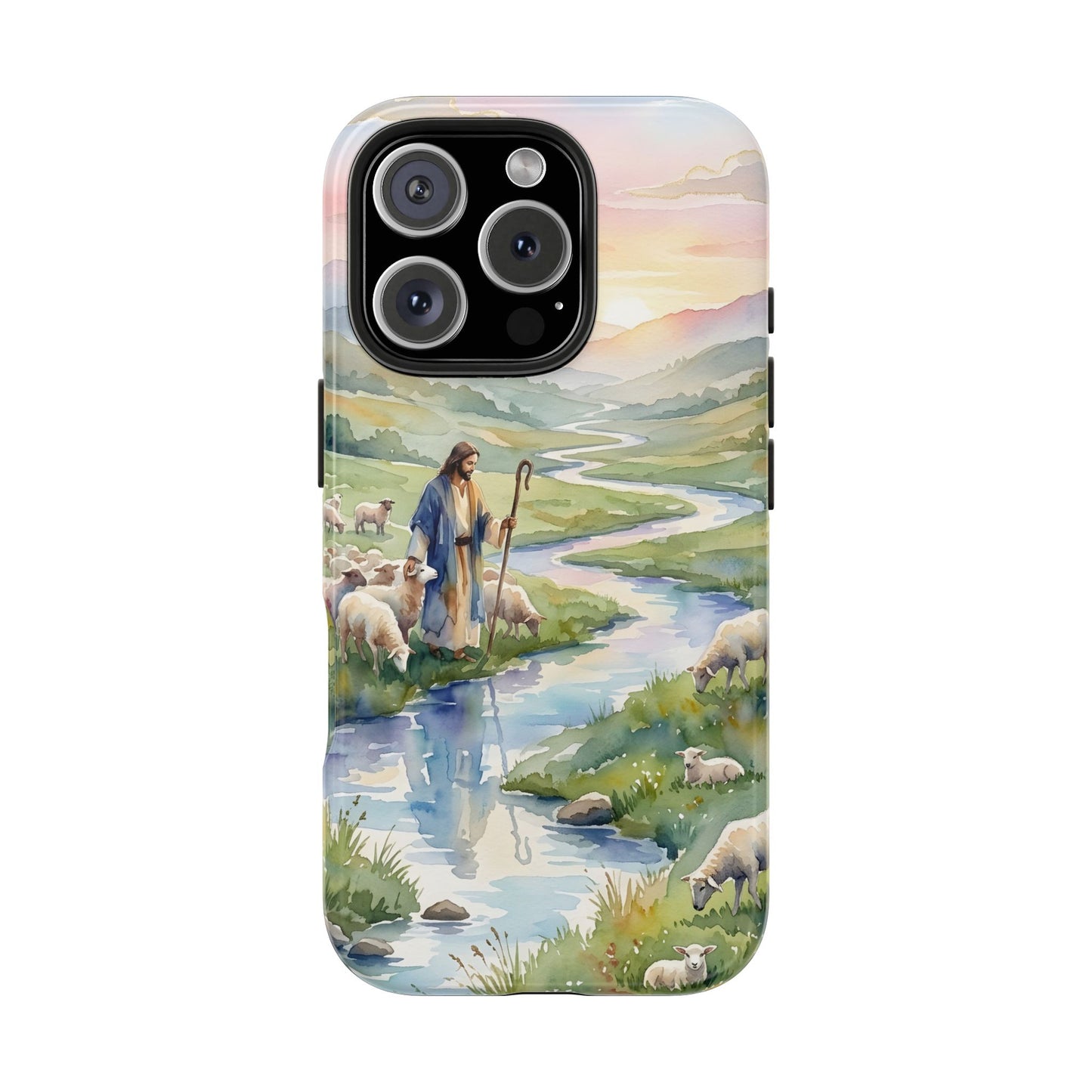 “Still Waters - Shepherd Leads His Flock” - Phone Case