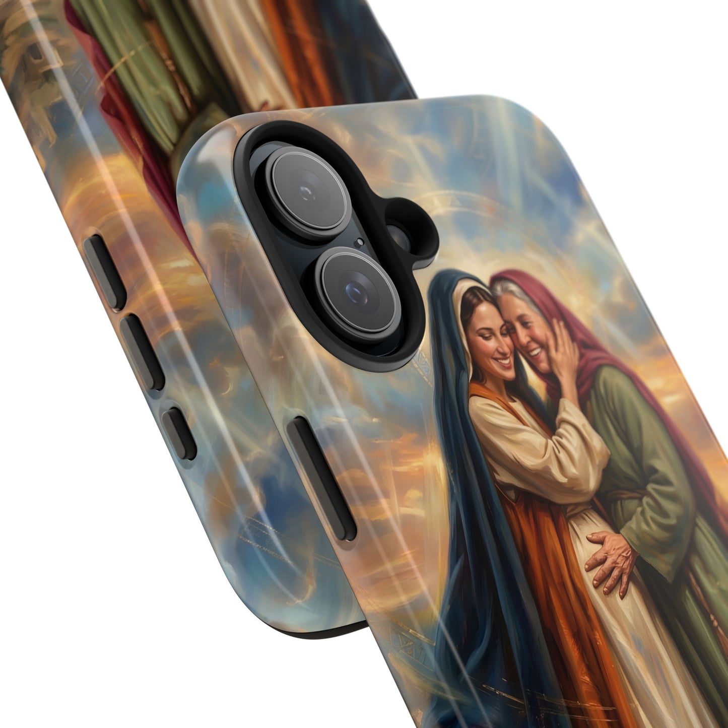 “Blessed Among Women - Mary and Elizabeth Embrace” - Phone Case