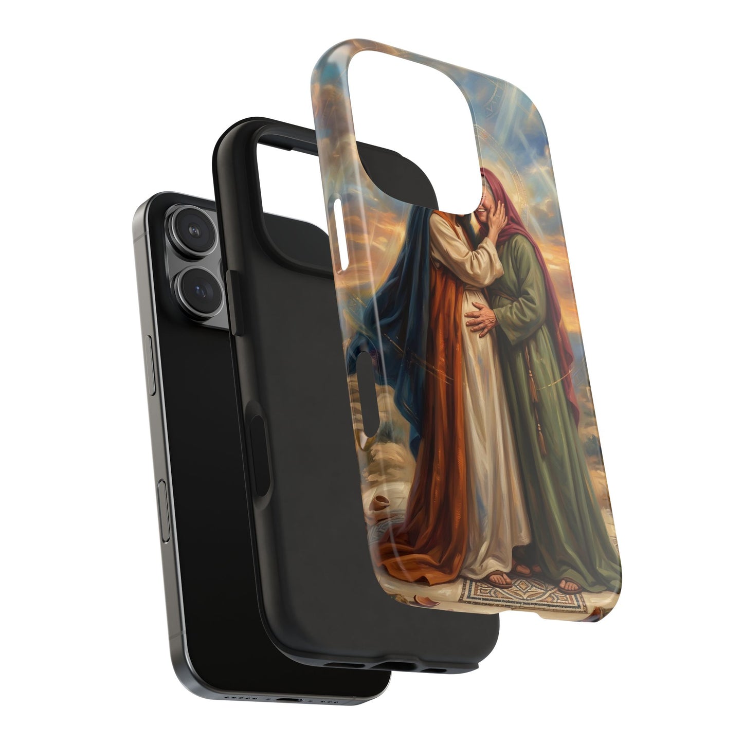 “Blessed Among Women - Mary and Elizabeth Embrace” - Phone Case
