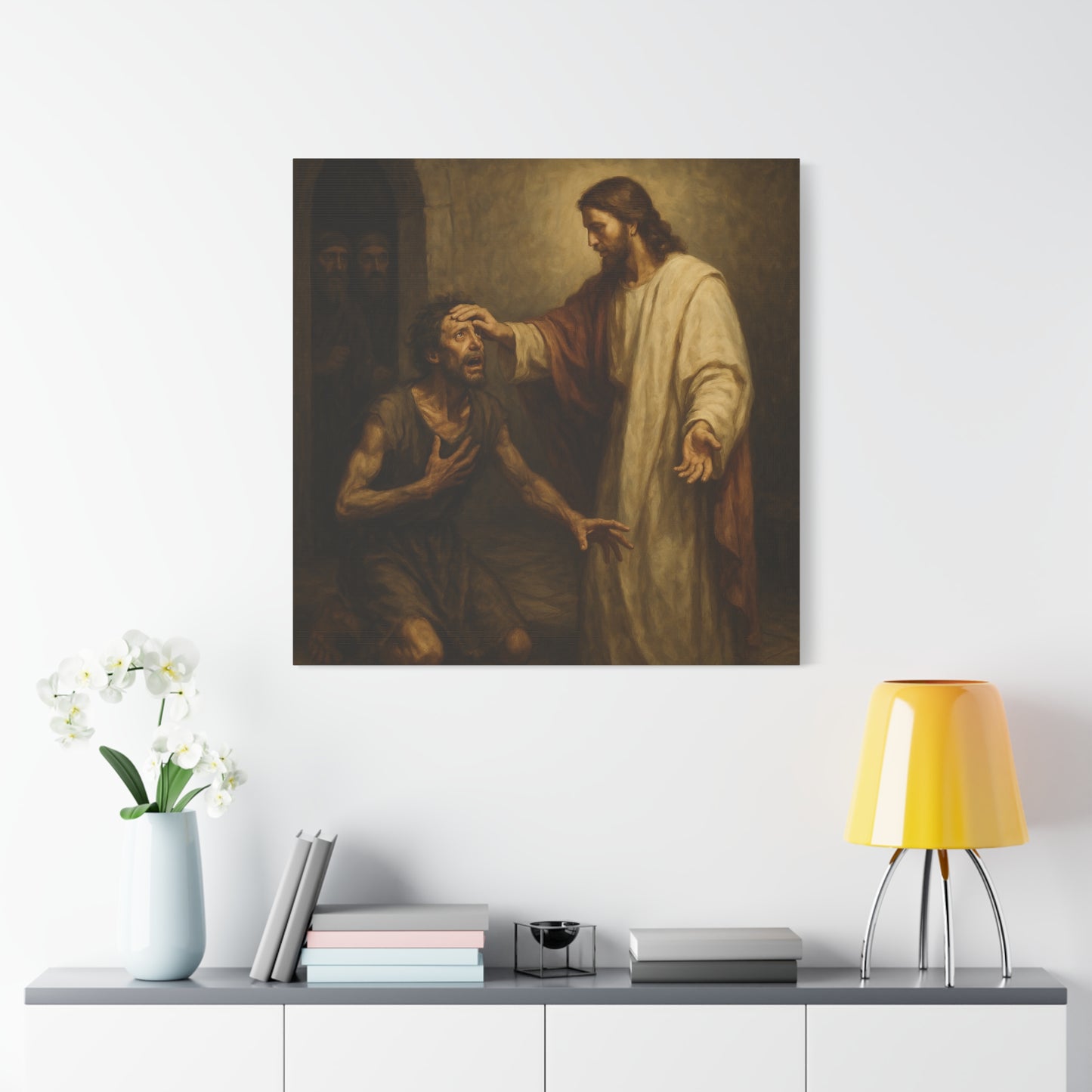 “Freedom Restored – Jesus Heals the Demon-Possessed Man” - Canvas Art