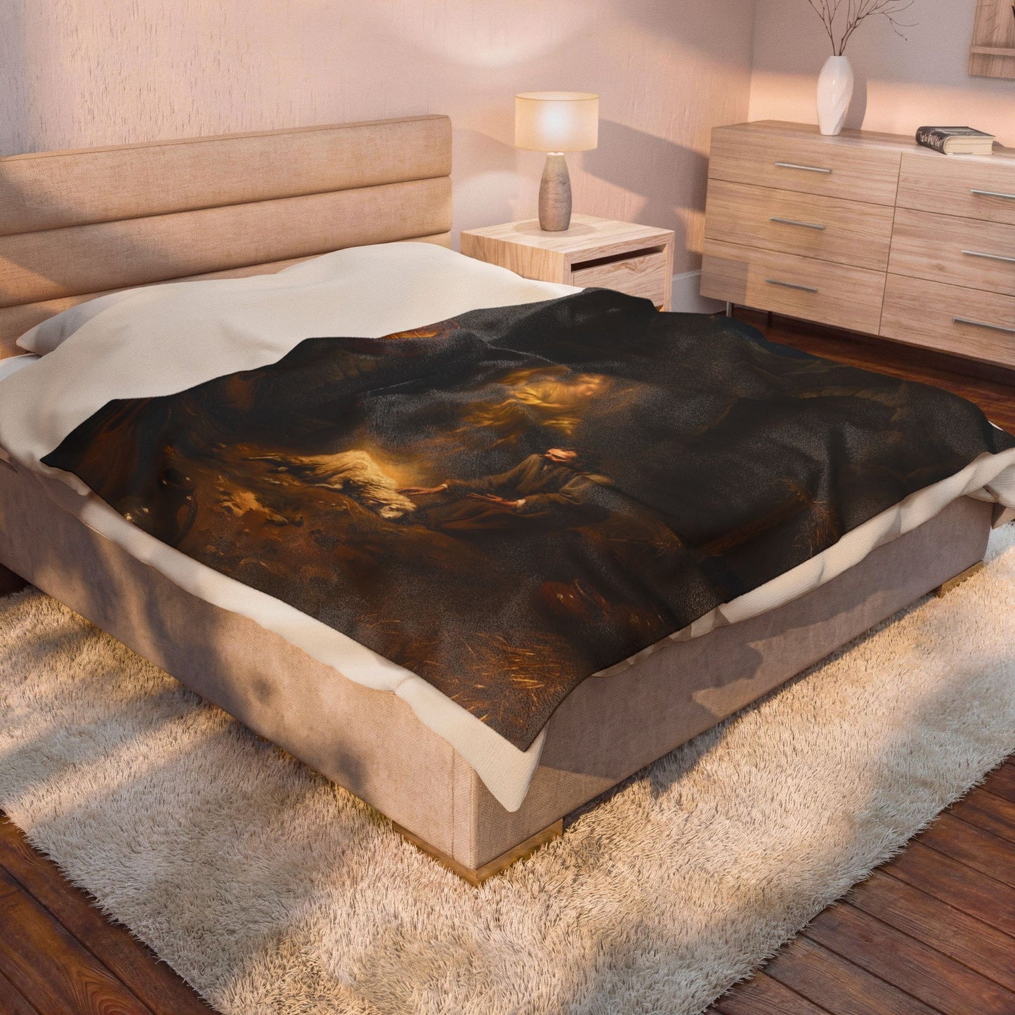 “Gideon's Fleece - Seeking Confirmation from God” - Plush Blanket