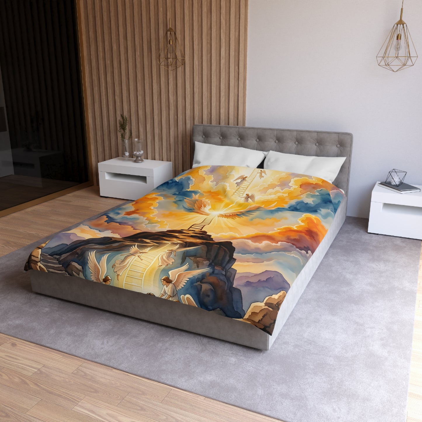 “Jacob's Gate - Angels Ascending and Descending” - Duvet Cover