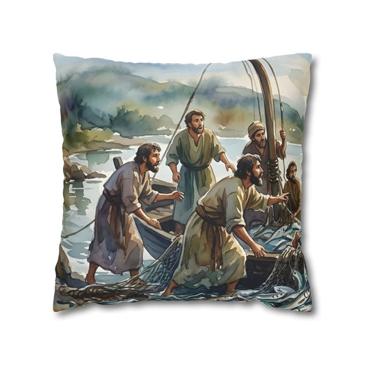 “Cast Your Nets - The Miraculous Catch” - Pillowcase