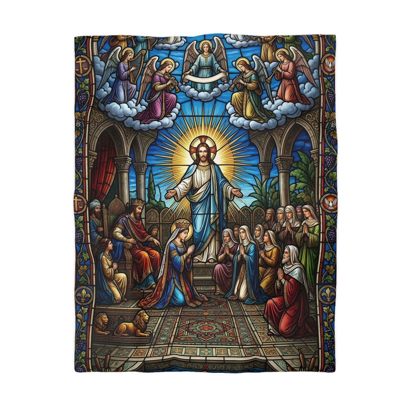“For Such a Time As This - Esther Before King Ahasuerus” - Duvet Cover
