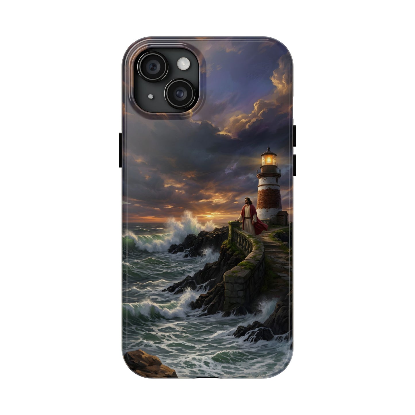 “Steadfast Hope - Lighthouse in the Storm” - Phone Case