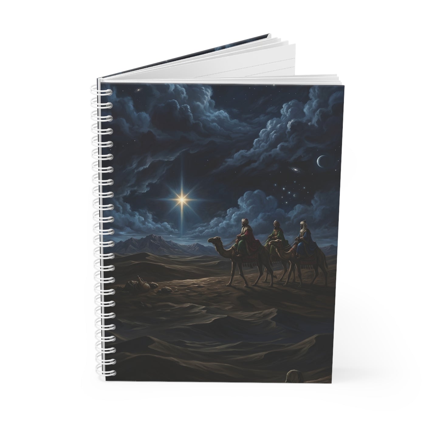 “Journey to Bethlehem - Wise Men Follow the Star” - Spiral Notebook