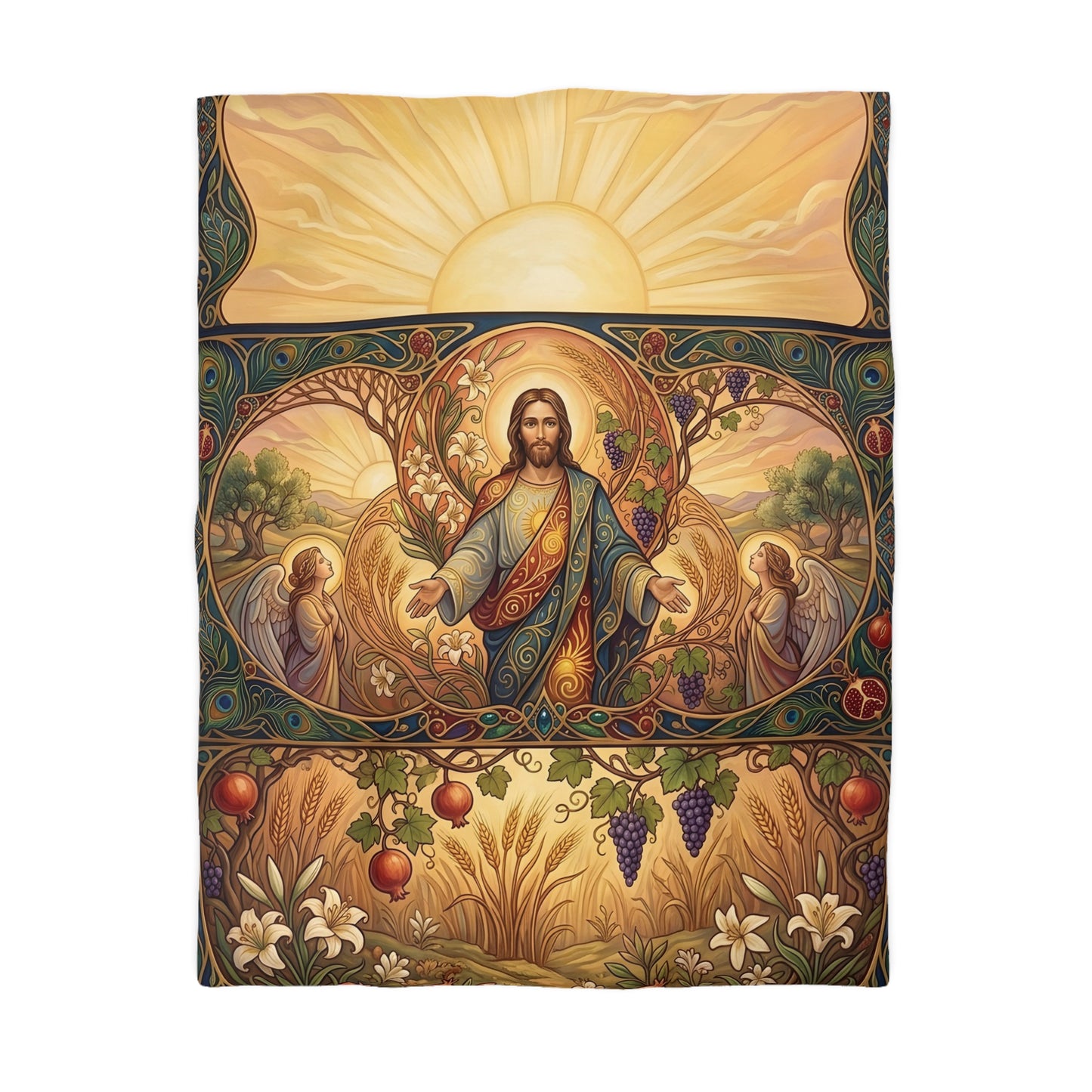 “New Mercies Every Morning - Golden Dawn of Hope” - Duvet Cover