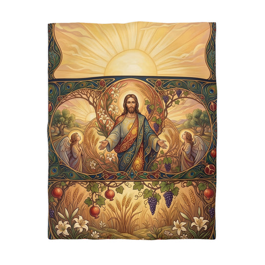 “New Mercies Every Morning - Golden Dawn of Hope” - Duvet Cover