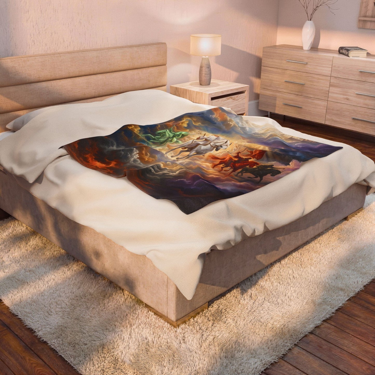 “Behold, A Pale Horse - The Four Horsemen” - Plush Blanket