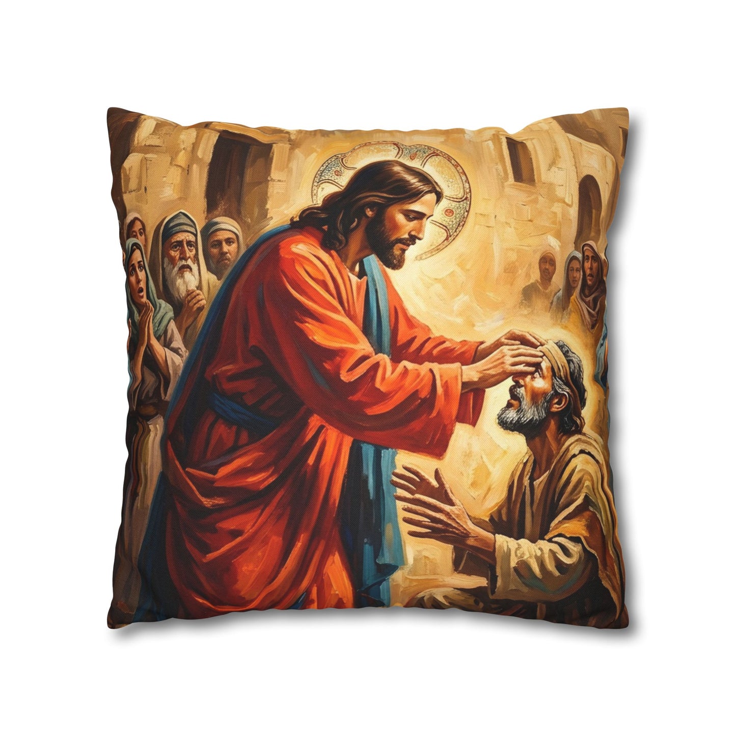 “He Opened My Eyes - Jesus Heals the Blind Man” - Pillowcase