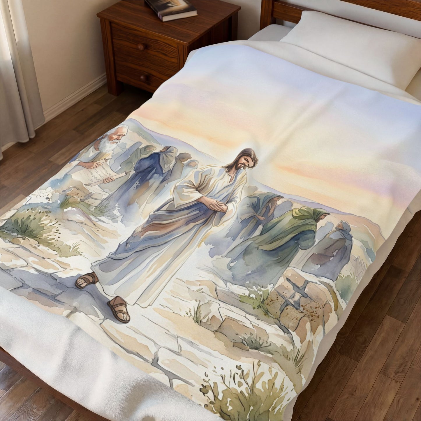 Isaiah prophesying the suffering servant - Plush Blanket