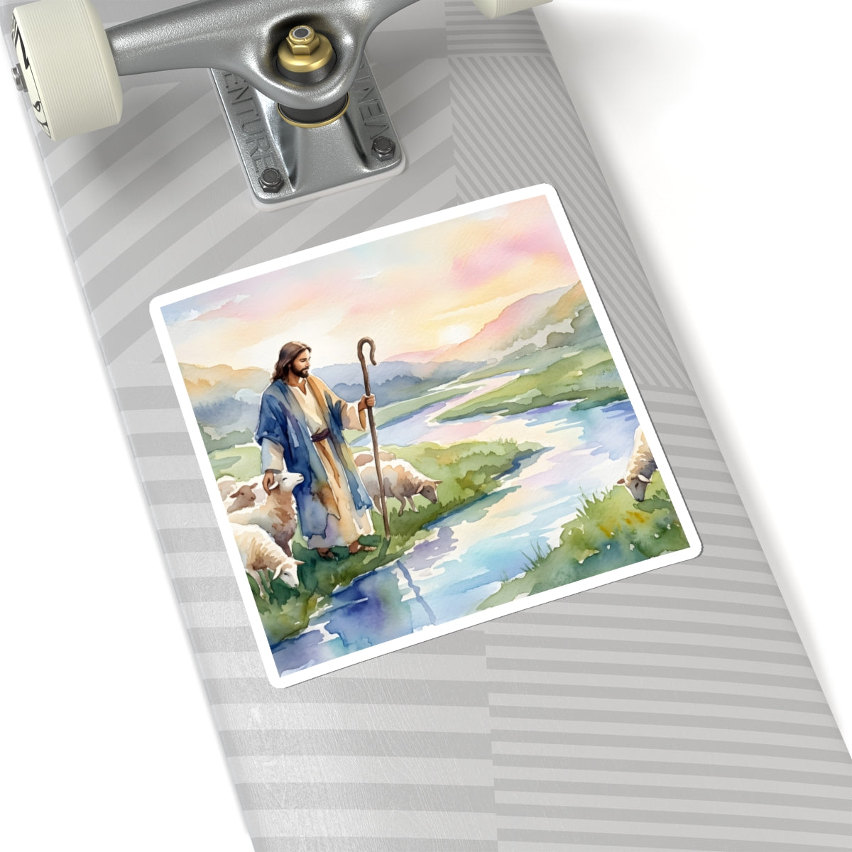 “Still Waters - Shepherd Leads His Flock” - Sticker