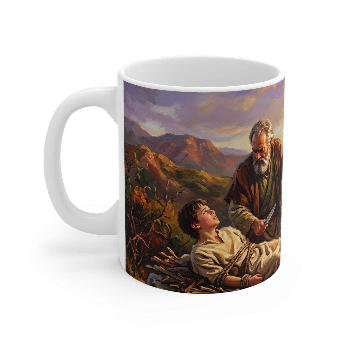 “The Lord Will Provide - Abraham and Isaac on Mount Moriah” - Coffee Mug