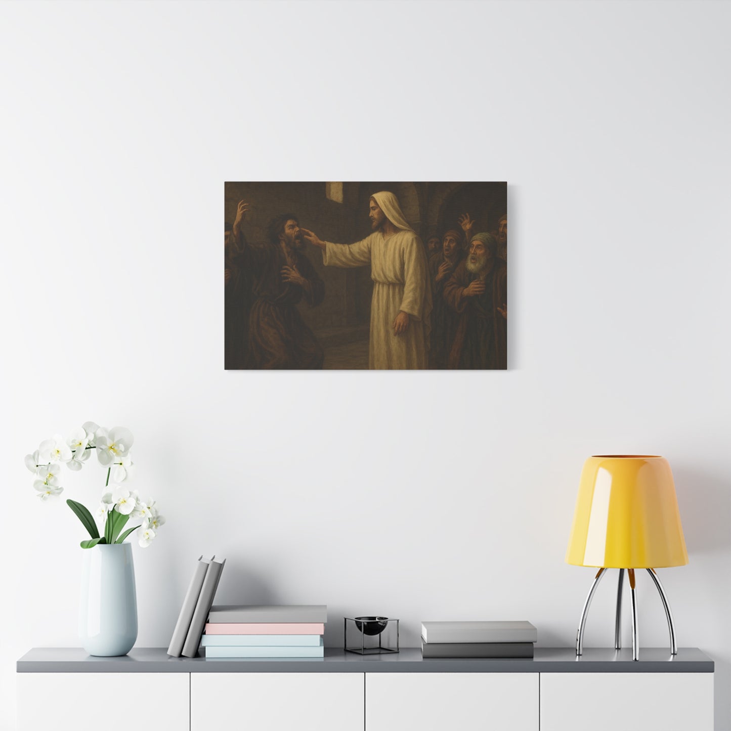 “Authority Over Darkness – Jesus Casts Out an Unclean Spirit” - Canvas Art