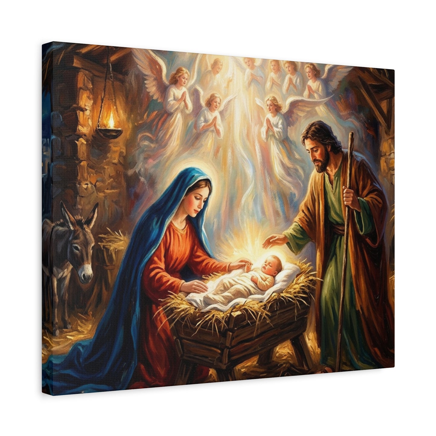 “Glory to God - The Nativity at Bethlehem” - Canvas Art