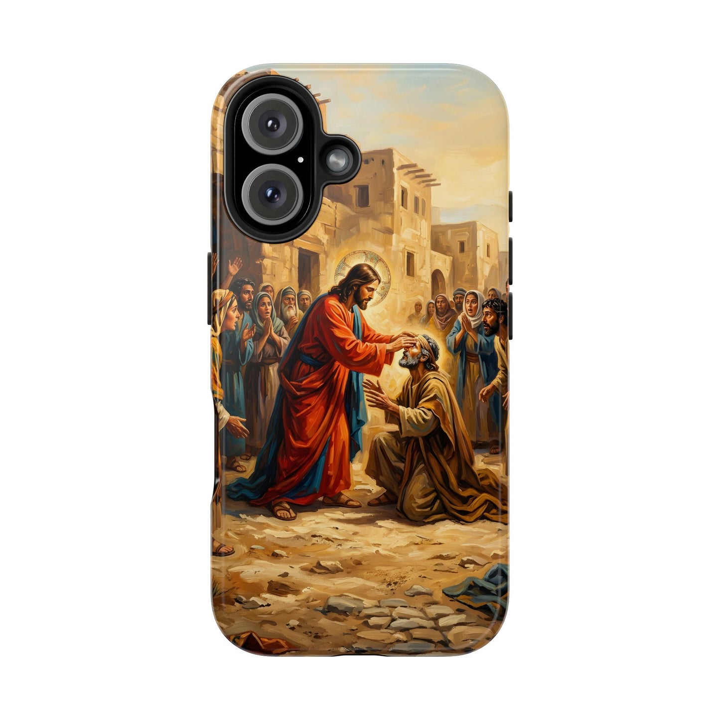 “He Opened My Eyes - Jesus Heals the Blind Man” - Phone Case