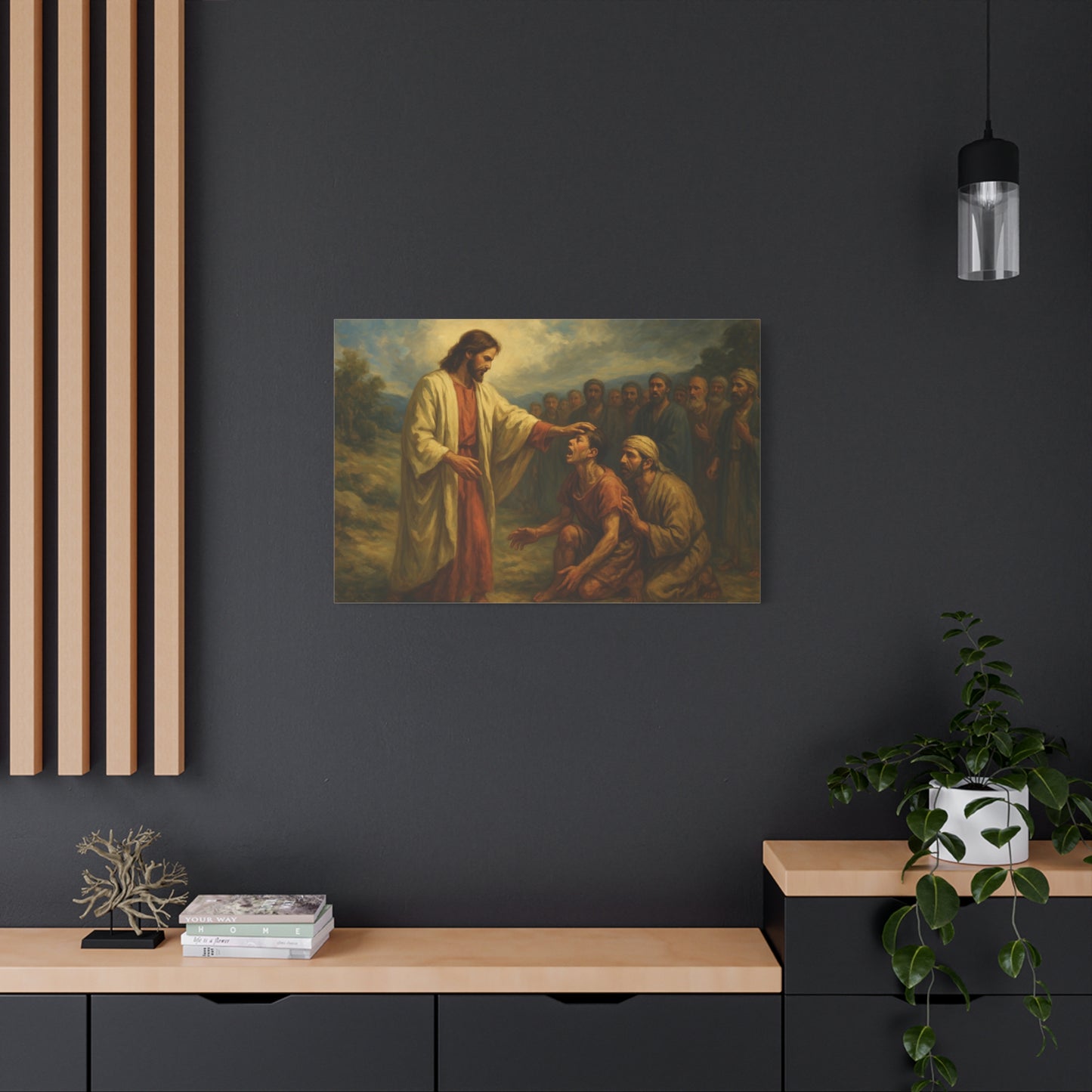 “Faith the Size of a Mustard Seed – Jesus Heals a Demon-Plagued Boy” - Canvas Art