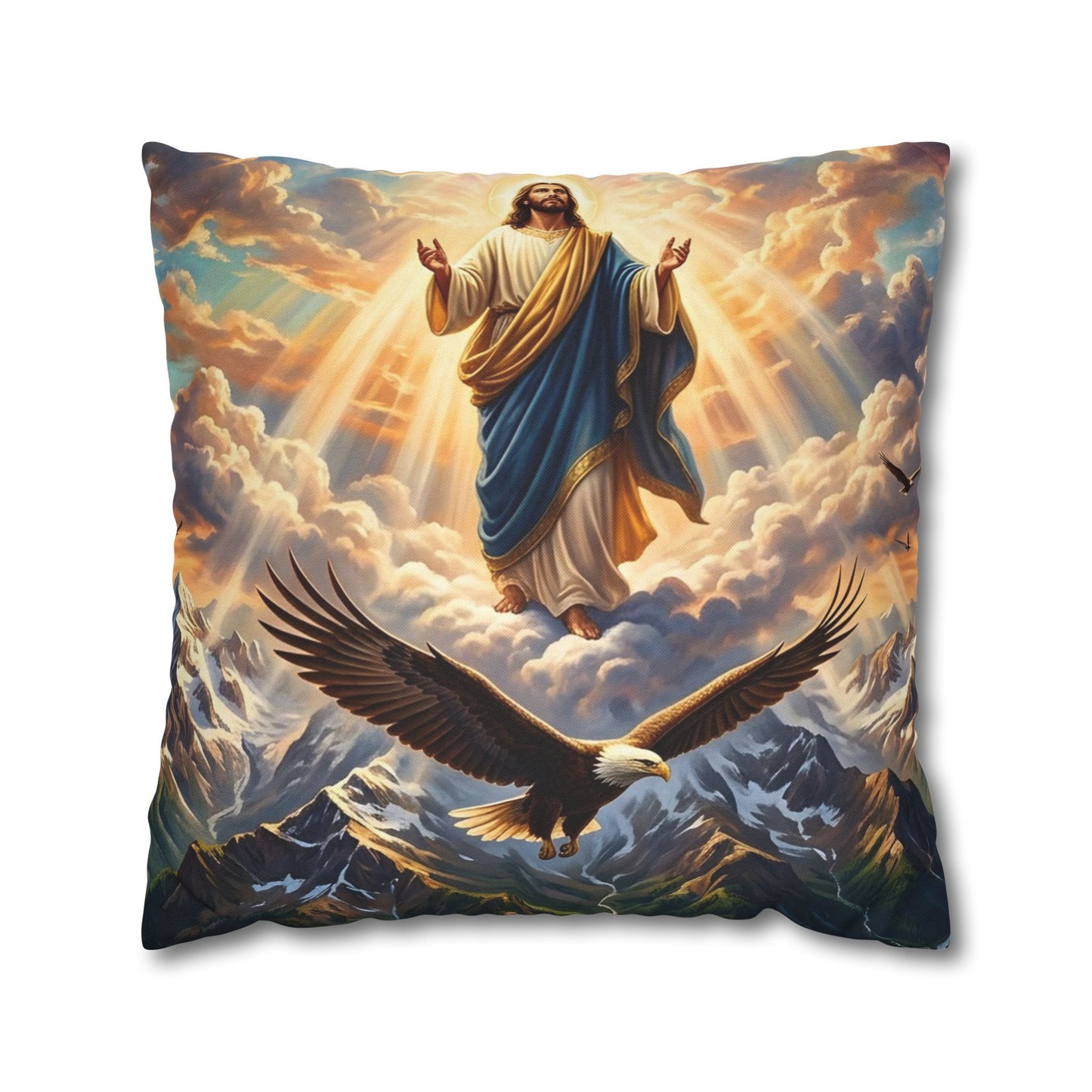 “Soaring Like Eagles - Hope in the Lord Over Mountains” - Pillowcase