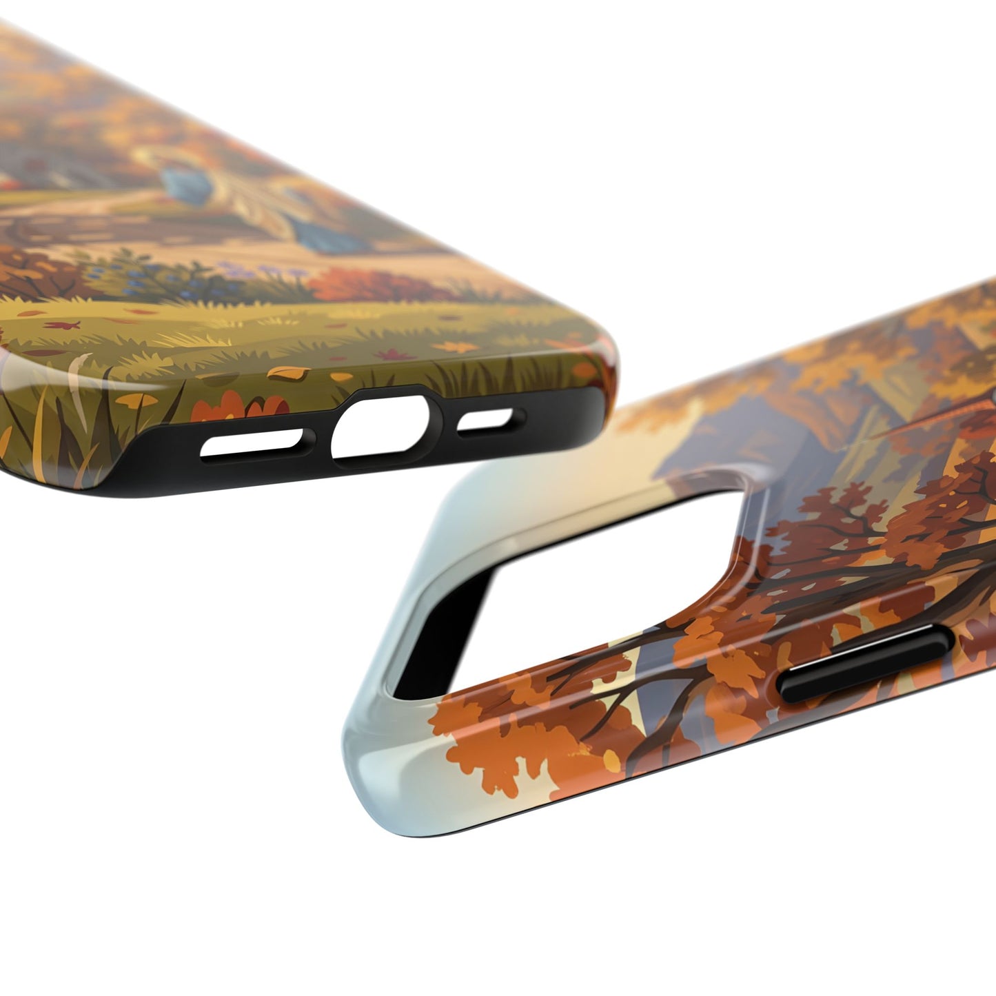 “Golden Harvest - Autumn Church in Tranquility” - Phone Case