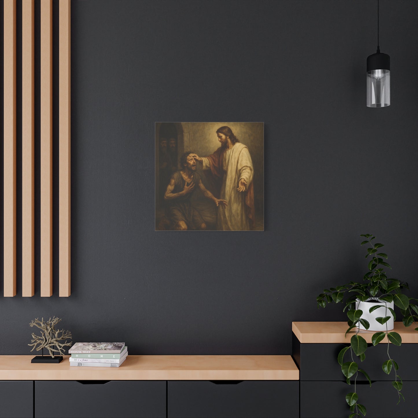 “Freedom Restored – Jesus Heals the Demon-Possessed Man” - Canvas Art