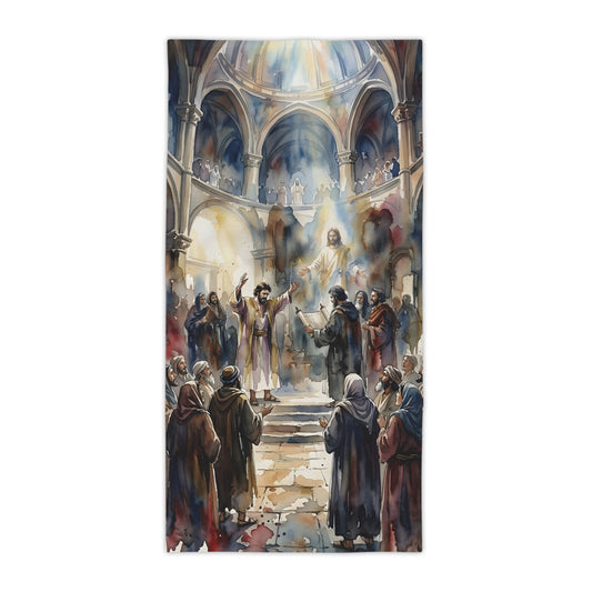 “Hearts Unveiled - Josiah's Repentance” - Beach Towel