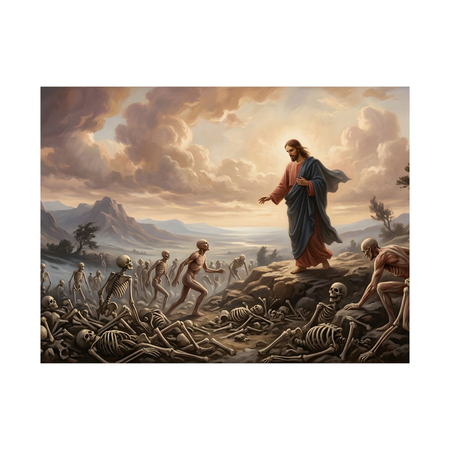 “Valley of Dry Bones - Ezekiel 37 Resurrection” - Poster