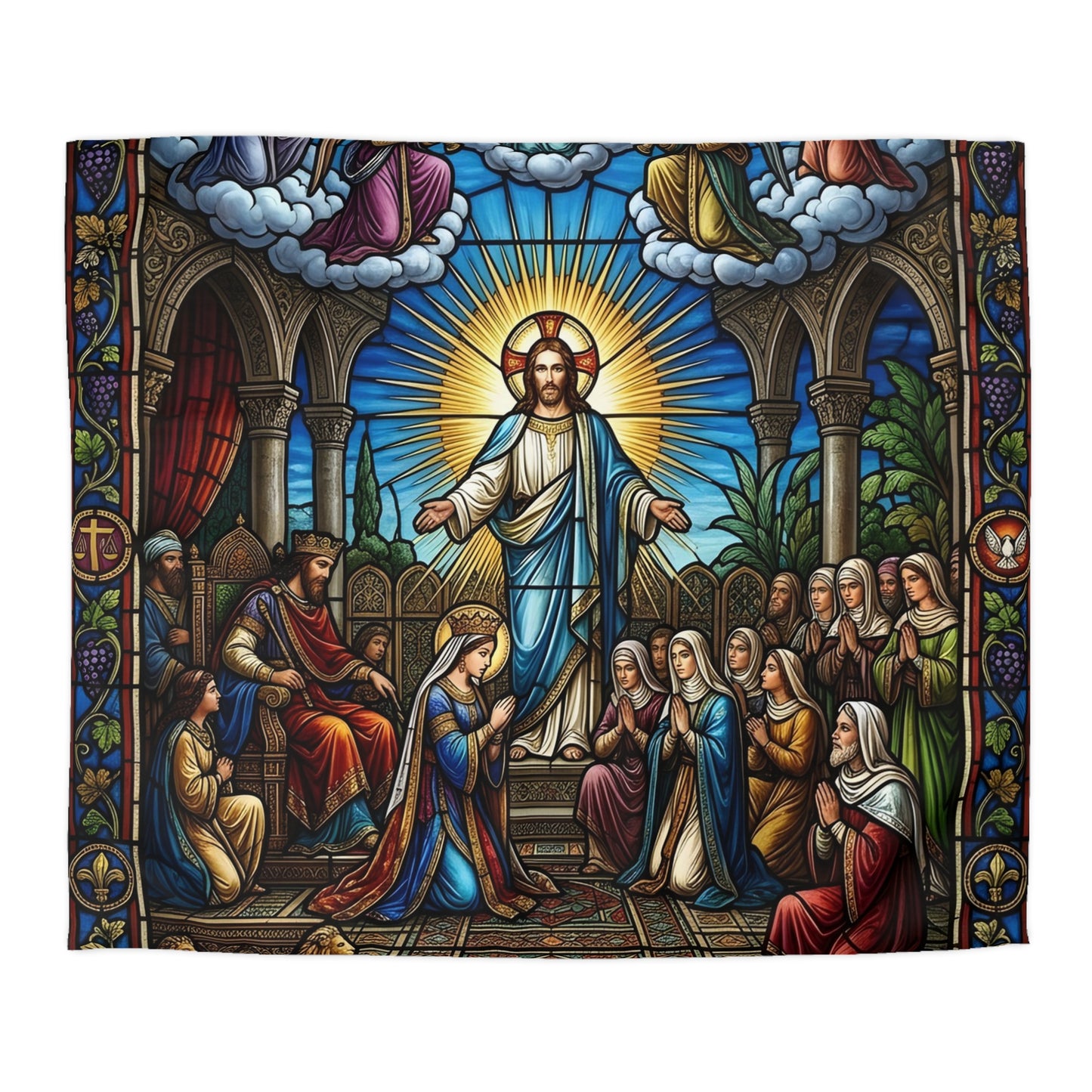 “For Such a Time As This - Esther Before King Ahasuerus” - Duvet Cover