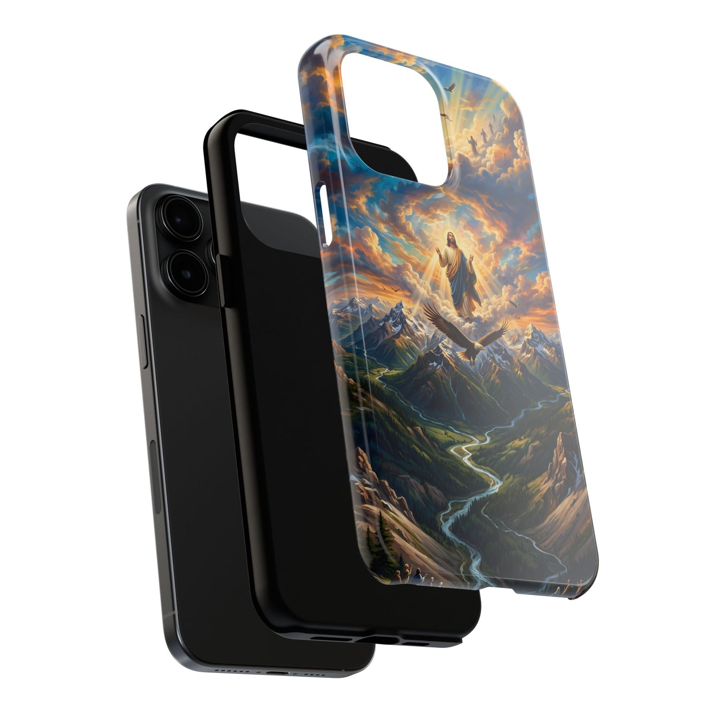 “Soaring Like Eagles - Hope in the Lord Over Mountains” - Phone Case