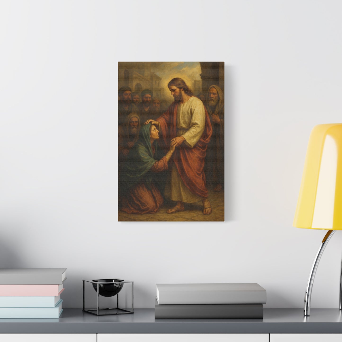 “Daughter, Be Made Whole – Jesus Heals the Woman with the Issue of Blood” - Canvas Art