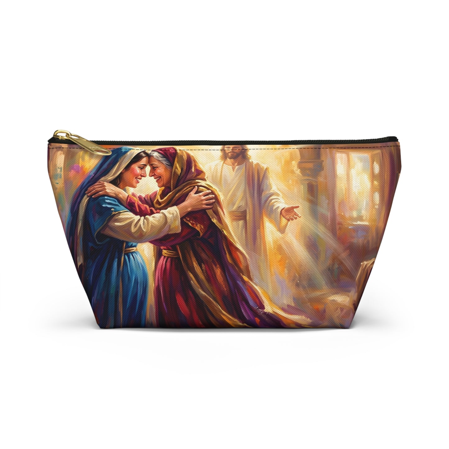 “Divine Embrace - Mary and Elizabeth's Joyful Meeting” - Accessory Pouch