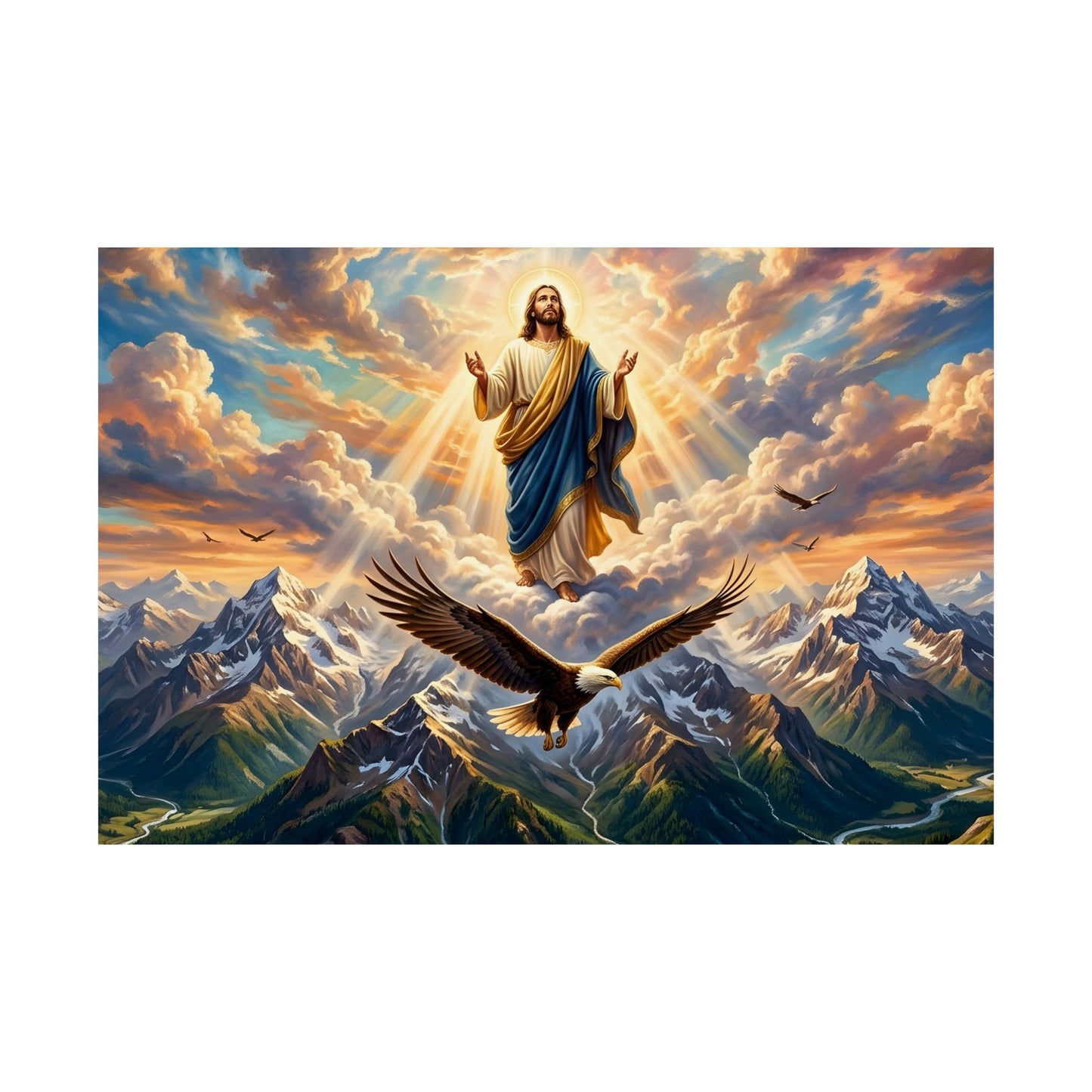“Soaring Like Eagles - Hope in the Lord Over Mountains” - Poster