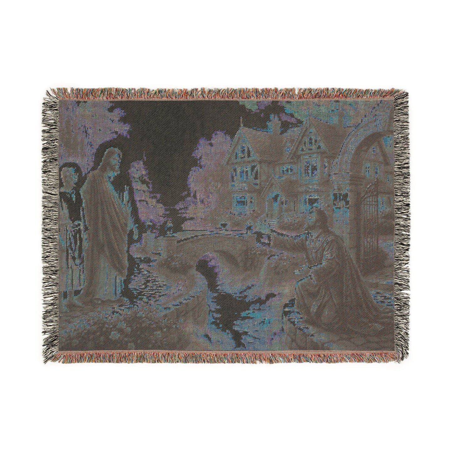 “The Great Reversal - Lazarus at the Rich Man’s Gate” - Woven Blanket