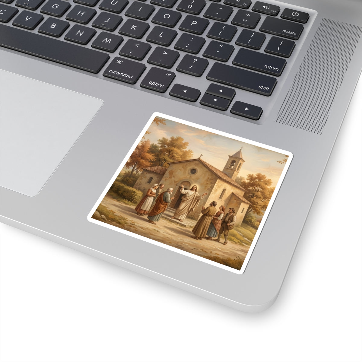“Sanctuary in Serenity - Autumn's Golden Embrace” - Sticker