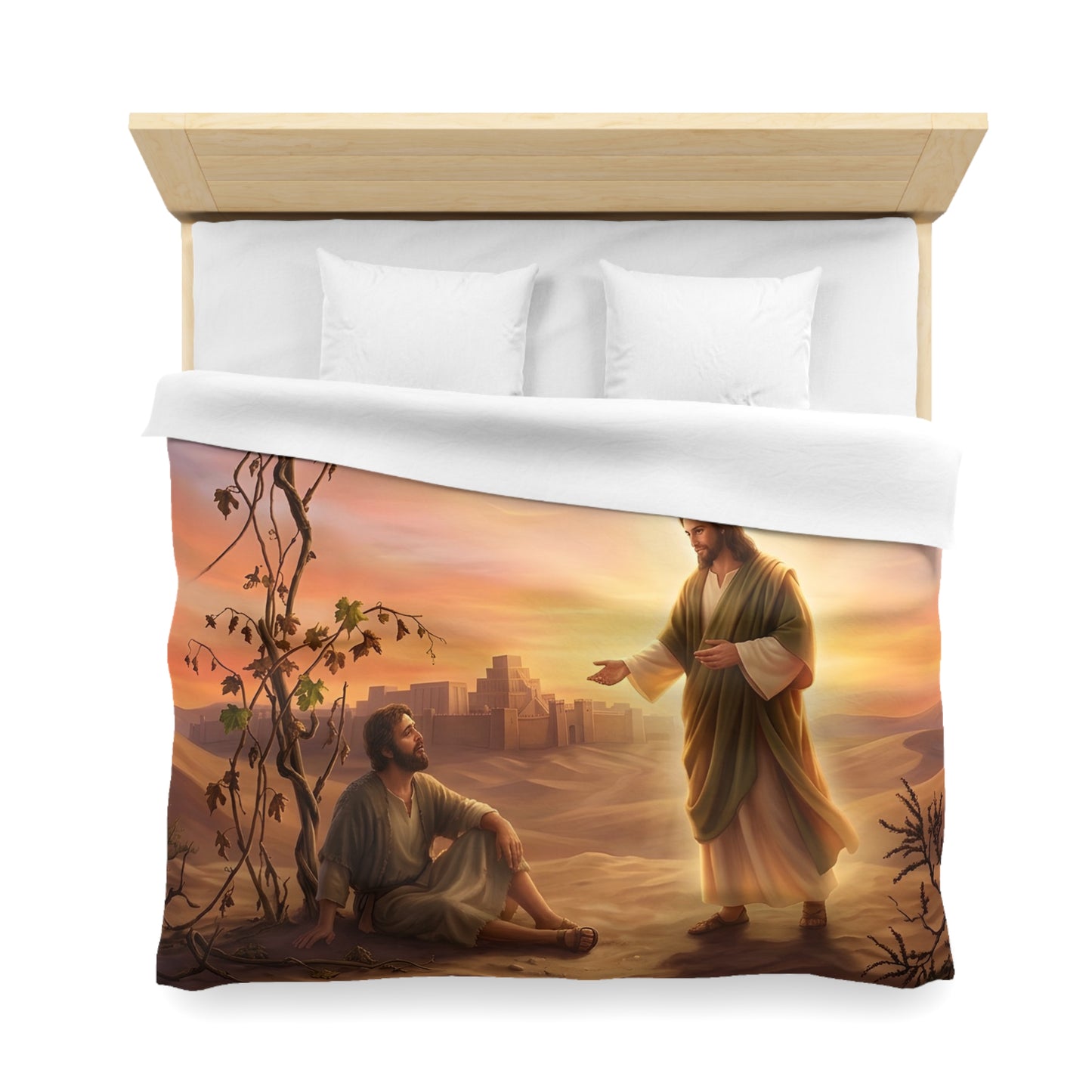 “Withered Vine - Jonah's Lesson in Mercy” - Duvet Cover