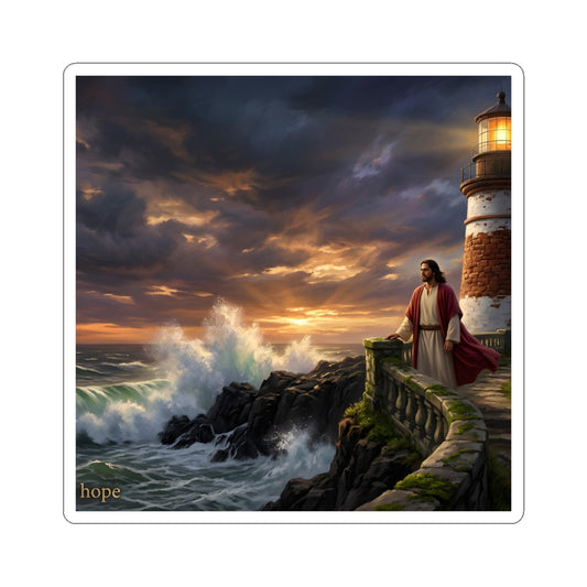 “Steadfast Hope - Lighthouse in the Storm” - Sticker