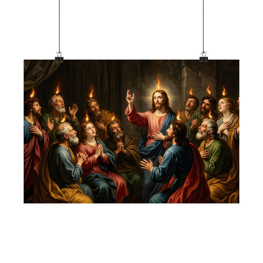 “Tongues of Fire - The Pentecost Outpouring” - Poster