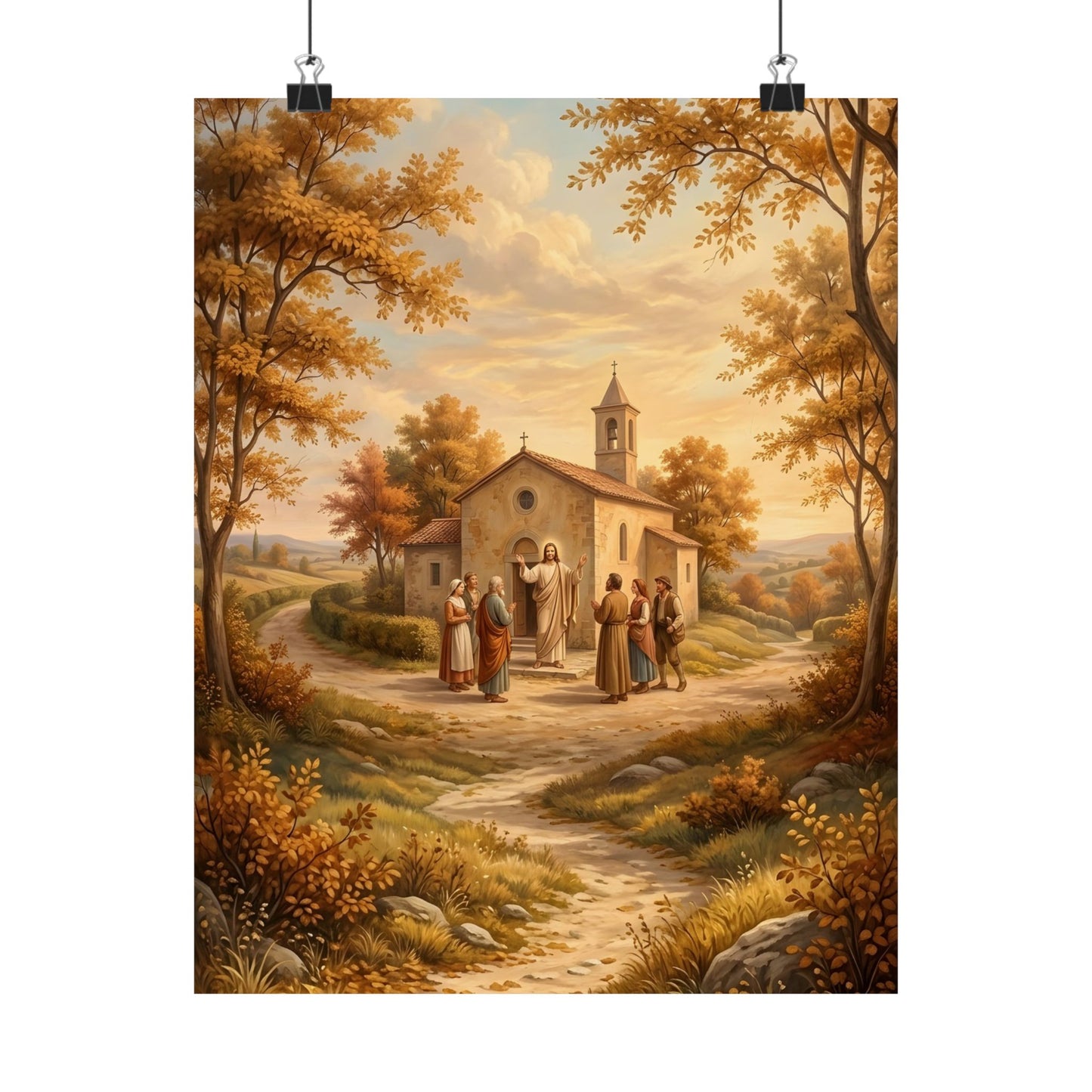 “Sanctuary in Serenity - Autumn's Golden Embrace” - Poster