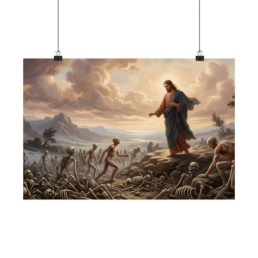“Valley of Dry Bones - Ezekiel 37 Resurrection” - Poster