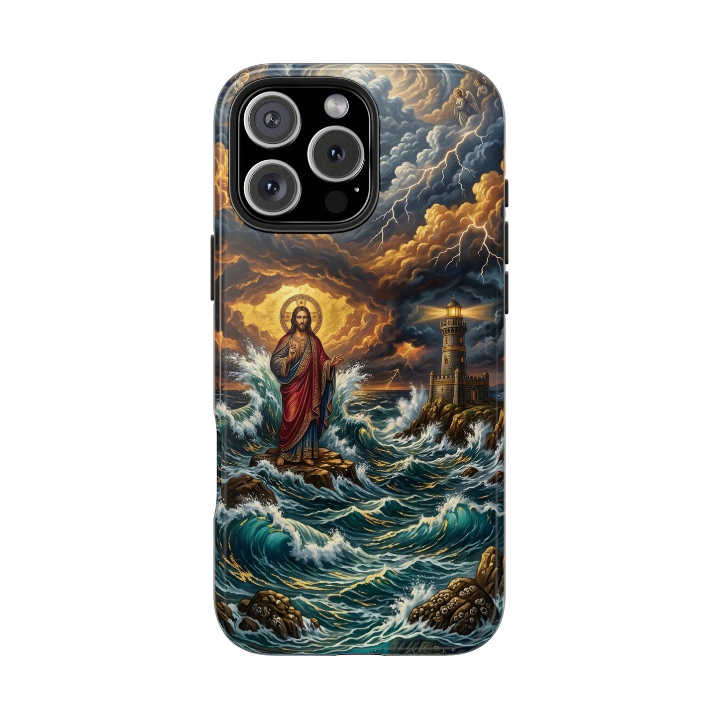 “Steadfast Hope - Lighthouse in the Storm” - Phone Case