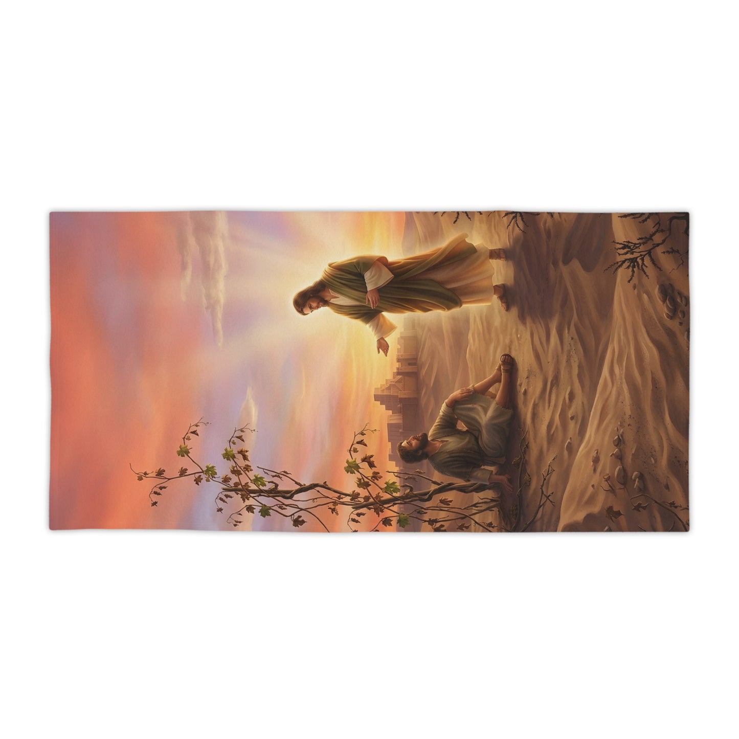 “Withered Vine - Jonah's Lesson in Mercy” - Beach Towel