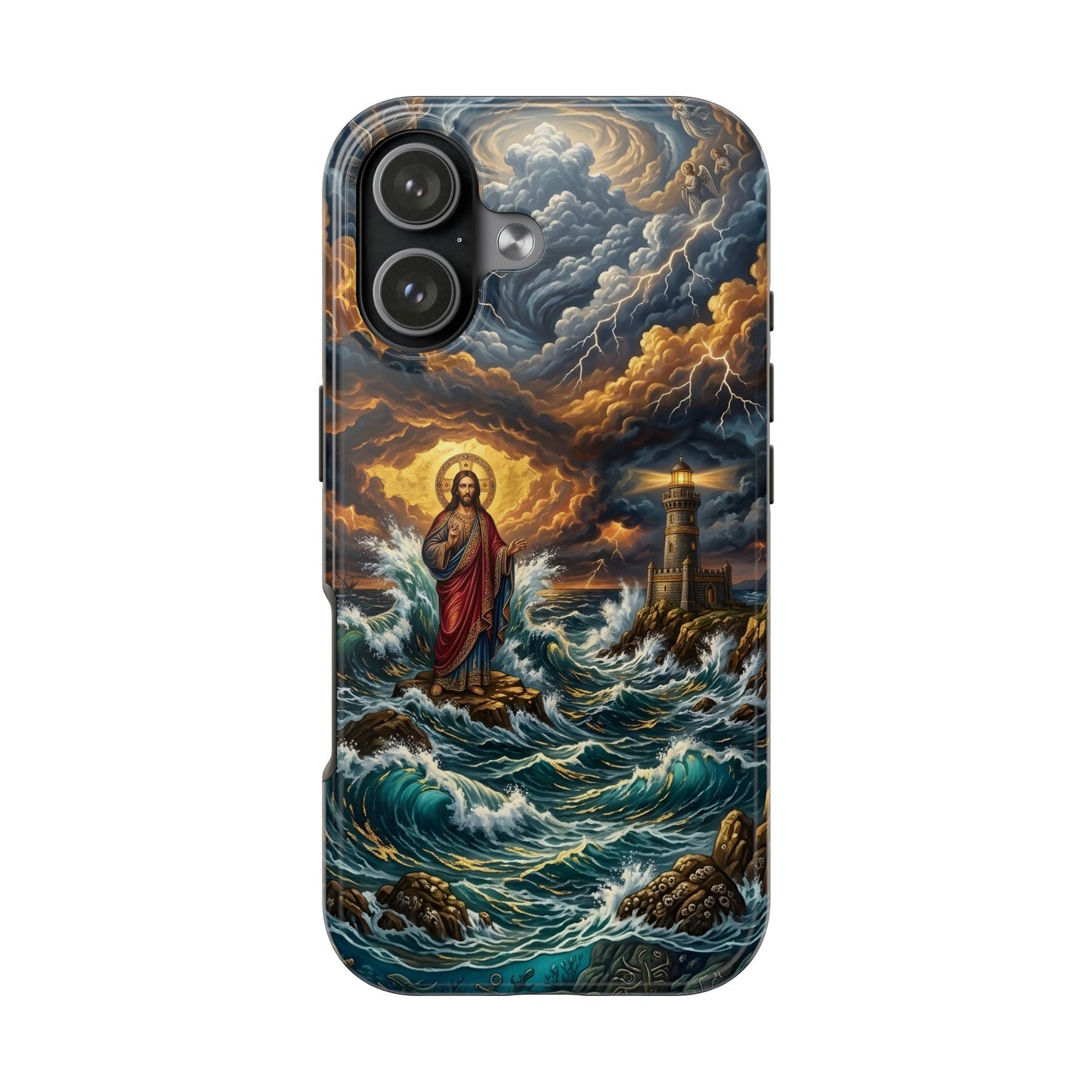 “Steadfast Hope - Lighthouse in the Storm” - Phone Case