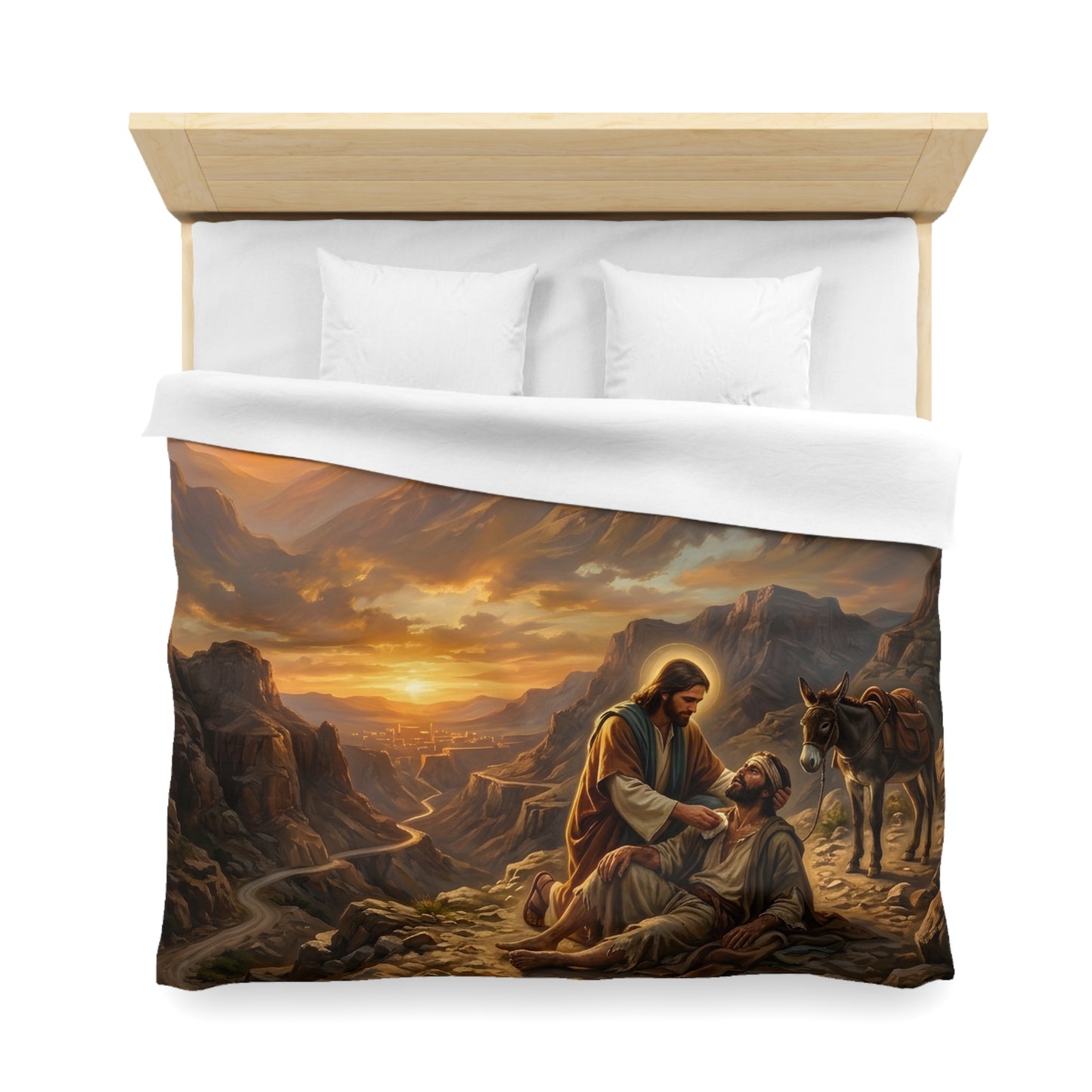 “The Good Samaritan - Compassion on the Jericho Road” - Duvet Cover