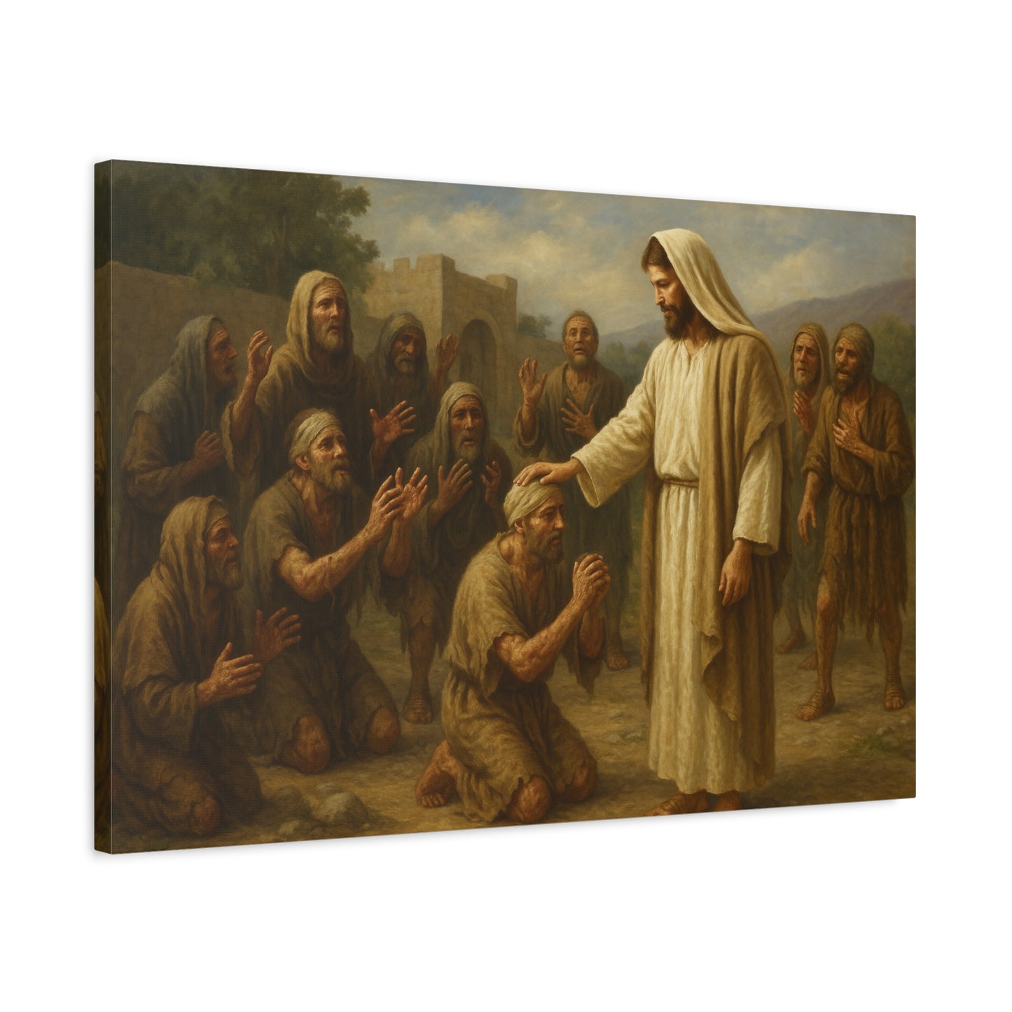 “Were Not All Ten Cleansed? – Jesus Heals the Ten Lepers” - Canvas Art