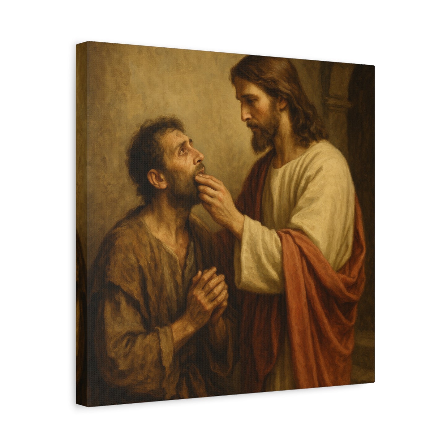 “He Spoke Plainly – Jesus Loosens the Tongue of the Mute” - Canvas Art